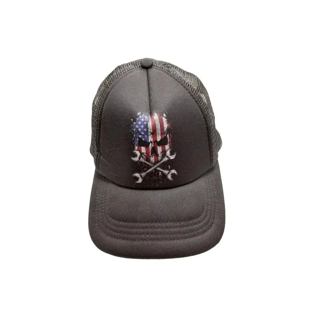 H3 Headwear Snap‎ Back Baseball Hat American Skull Tool Crossbones